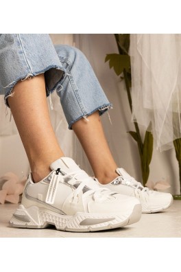 Balti Sneakers Stiliaus Moteriški Ant Masyvaus Pado Balika