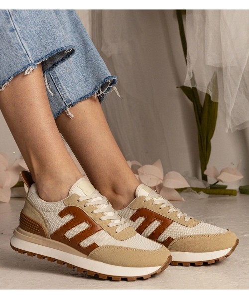 Smėlio Spalvos Sneakers Stiliaus Moteriški Sportinio stiliaus Marena Smėlio Spalvos Sneakers Stiliaus Moteriški Sportinio stiliaus Marena