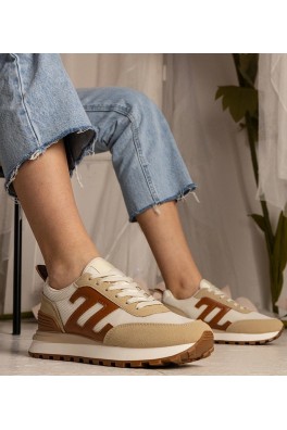 Smėlio Spalvos Sneakers Stiliaus Moteriški Sportinio stiliaus Marena