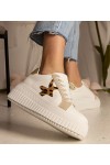 Balti-Smėlio Spalvos Sneakers Stiliaus papuošti Blizgučiais i gwiazdką Taleda Balti-Smėlio Spalvos Sneakers Stiliaus papuošti Blizgučiais i gwiazdką Taleda