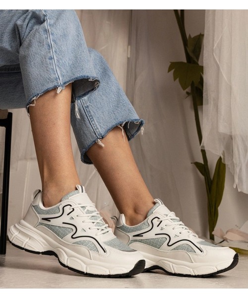 Balti-Žali Sneakers Stiliaus Moteriški Sportinio stiliaus Maurita Balti-Žali Sneakers Stiliaus Moteriški Sportinio stiliaus Maurita