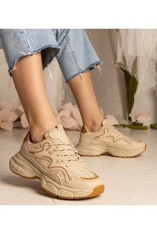 Smėlio Spalvos Sneakers Stiliaus Moteriški Sportinio stiliaus Maurita