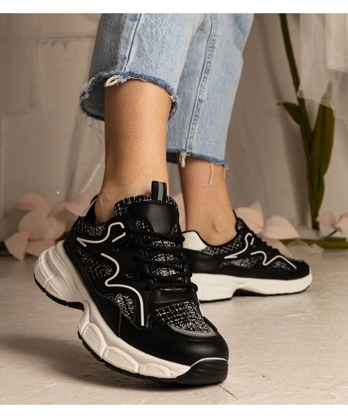 Juodi Sneakers Stiliaus Moteriški Sportinio stiliaus Maurita
