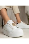 Balti-Juodi Sneakers Stiliaus Moteriški papuošti kamieniami Sarena Balti-Juodi Sneakers Stiliaus Moteriški papuošti kamieniami Sarena
