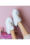 Balti-Juodi Sneakers Stiliaus Moteriški papuošti kamieniami Sarena Balti-Juodi Sneakers Stiliaus Moteriški papuošti kamieniami Sarena