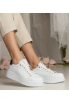 Balti-Juodi Sneakers Stiliaus Moteriški papuošti kamieniami Sarena Balti-Juodi Sneakers Stiliaus Moteriški papuošti kamieniami Sarena