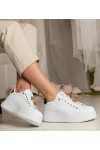 Balti-Juodi Sneakers Stiliaus Moteriški papuošti kamieniami Sarena Balti-Juodi Sneakers Stiliaus Moteriški papuošti kamieniami Sarena