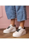 Smėlio Spalvos Sneakers Stiliaus Sportinio stiliaus Ant platfotmie Luneta