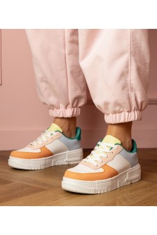 Oranžinės spalvos Sneakers Stiliaus Sportinio stiliaus Ant platfotmie Luneta