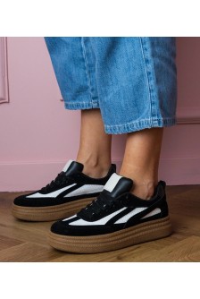 Juodi Sneakers Stiliaus Sportinio stiliaus Ant Grubaus Pado Kamela