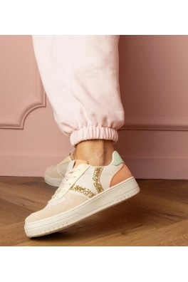 Smėlio Spalvos Sneakers Stiliaus Sportinio stiliaus papuošti Blizgučiais Blona