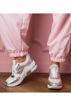 Balti Sneakers Stiliaus Su Kūbiniais Cirkoniais i metaliczną Intarpais Garsi Balti Sneakers Stiliaus Su Kūbiniais Cirkoniais i metaliczną Intarpais Garsi