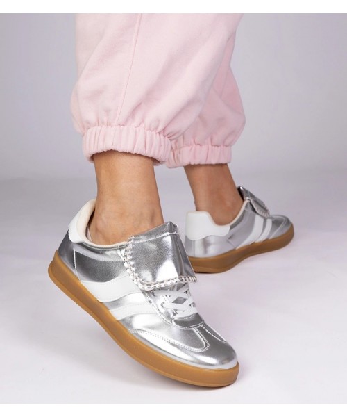 Sidabriniai moteriški sportiniai bateliai Lucca