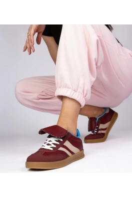 Bordowe Sneakers Stiliaus Sportinio stiliaus Moteriški Sportinio stiliaus Lukka