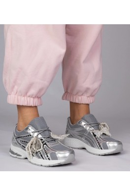 Sidabriniai Sneakers Stiliaus Su odpinanymi ozdobami Lekrus