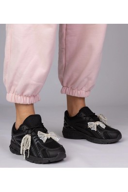 Juodi Sneakers Stiliaus Su odpinanymi ozdobami Lekrus