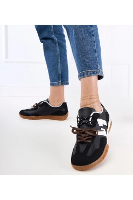 Juodi Sneakers Stiliaus Sportinio stiliaus Su Spalvotais Raišteliais Bekki