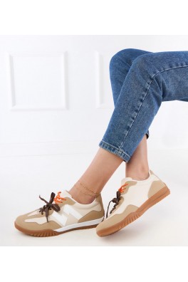 Smėlio Spalvos Sneakers Stiliaus Sportinio stiliaus Su Spalvotais Raišteliais Bekki