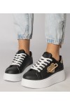 Juodi „Sneakers“ stiliaus bateliai su širdele, perkirpta „Lerisol“ smeigtuku Juodi „Sneakers“ stiliaus bateliai su širdele, perkirpta „Lerisol“ smeigtuku
