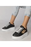 Juodi „Sneakers“ stiliaus bateliai su širdele, perkirpta „Lerisol“ smeigtuku Juodi „Sneakers“ stiliaus bateliai su širdele, perkirpta „Lerisol“ smeigtuku