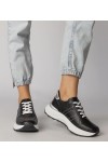 Juodi Sneakers Stiliaus Sportinio stiliaus Su Sidabro Intarpais Lenkuta