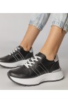 Juodi Sneakers Stiliaus Sportinio stiliaus Su Sidabro Intarpais Lenkuta