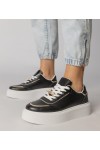 Juodi Sneakers Stiliaus papuošti Blizgučiais i Kūbiniais Cirkoniais Felura