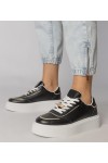 Juodi Sneakers Stiliaus papuošti Blizgučiais i Kūbiniais Cirkoniais Felura