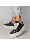 Juodi Sneakers Stiliaus papuošti Blizgučiais i Kūbiniais Cirkoniais Felura