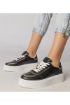 Juodi Sneakers Stiliaus papuošti Blizgučiais i Kūbiniais Cirkoniais Felura