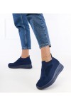 Mėlynos Spalvos Sneakers Stiliaus materialowe įsimaunami Romaro Mėlynos Spalvos Sneakers Stiliaus materialowe įsimaunami Romaro