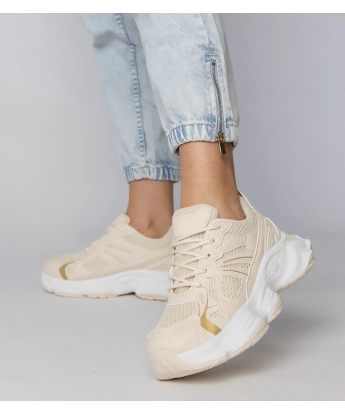 Smėlio Spalvos Sneakers Stiliaus Sportinio stiliaus Ant Masyvaus Pado Klarris