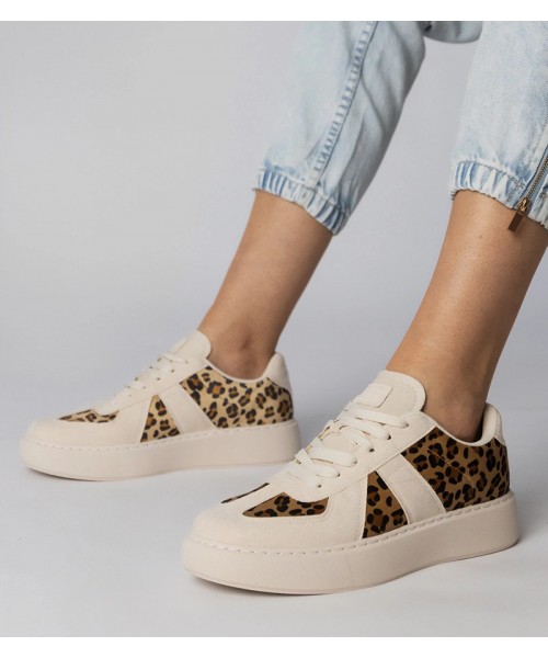 Smėlio Spalvos-panterkowe Sneakers Stiliaus Moteriški Toris