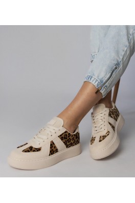 Smėlio Spalvos-panterkowe Sneakers Stiliaus Moteriški Toris