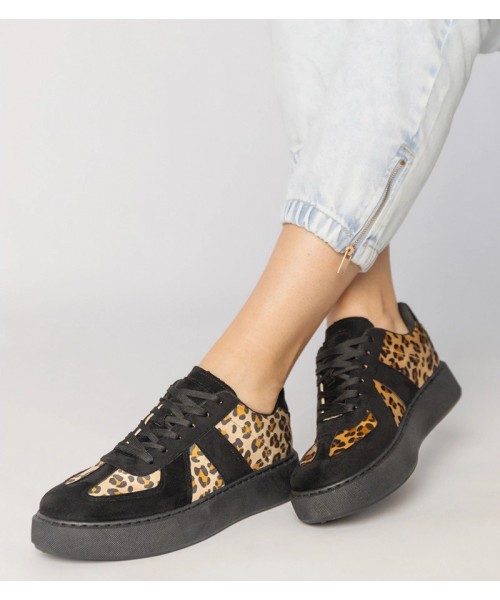 Juodi-panterkowe Sneakers Stiliaus Moteriški Toris