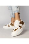 Balti-panterkowe Sneakers Stiliaus Moteriški Toris Balti-panterkowe Sneakers Stiliaus Moteriški Toris