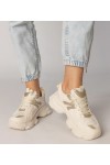 Smėlio Spalvos Sneakers Stiliaus Moteriški Sportinio stiliaus Su Auksinės Spalvos Intarpais Sandra Smėlio Spalvos Sneakers Stiliaus Moteriški Sportinio stiliaus Su Auksinės Spalvos Intarpais Sandra