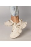 Smėlio Spalvos Sneakers Stiliaus Moteriški Sportinio stiliaus Su Auksinės Spalvos Intarpais Sandra Smėlio Spalvos Sneakers Stiliaus Moteriški Sportinio stiliaus Su Auksinės Spalvos Intarpais Sandra