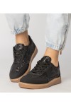 Juodi Sneakers Stiliaus Moteriški papuošti Blizgučiais Likana