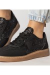 Juodi Sneakers Stiliaus Moteriški papuošti Blizgučiais Likana
