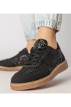 Juodi Sneakers Stiliaus Moteriški papuošti Blizgučiais Likana