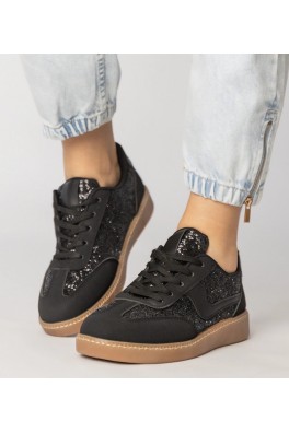 Juodi Sneakers Stiliaus Moteriški papuošti Blizgučiais Likana