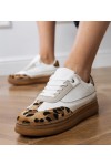 Balti sportiniai bateliai su leopardo rašto "Meril" aksesuaru