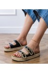 Juodos Spalvos Šlepetės espadryle brokatowe Su klamerkami Induri Juodos Spalvos Šlepetės espadryle brokatowe Su klamerkami Induri