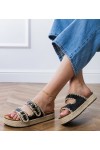 Juodos Spalvos Šlepetės espadryle brokatowe Su klamerkami Induri Juodos Spalvos Šlepetės espadryle brokatowe Su klamerkami Induri