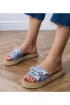 Mėlynos Spalvos Šlepetės espadryle Su Kaspinėliu Kartis Mėlynos Spalvos Šlepetės espadryle Su Kaspinėliu Kartis