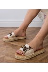 Baltos Spalvos Šlepetės espadryle Su Kaspinėliu Kartis Baltos Spalvos Šlepetės espadryle Su Kaspinėliu Kartis
