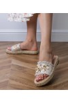 Sidabrinės Šlepetės espadryle Pintos Su muszelkami Morsa Sidabrinės Šlepetės espadryle Pintos Su muszelkami Morsa