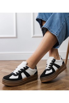 Juodi Sneakers Stiliaus Moteriški Ant Platformos Serila