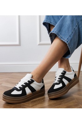 Juodi Sneakers Stiliaus Moteriški Ant Platformos Serila